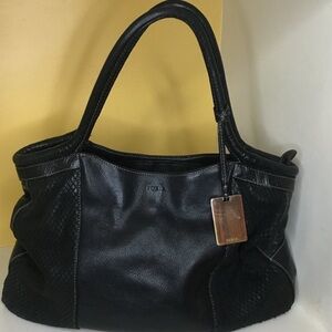 FURLA  Black Leather Shoulder Bag